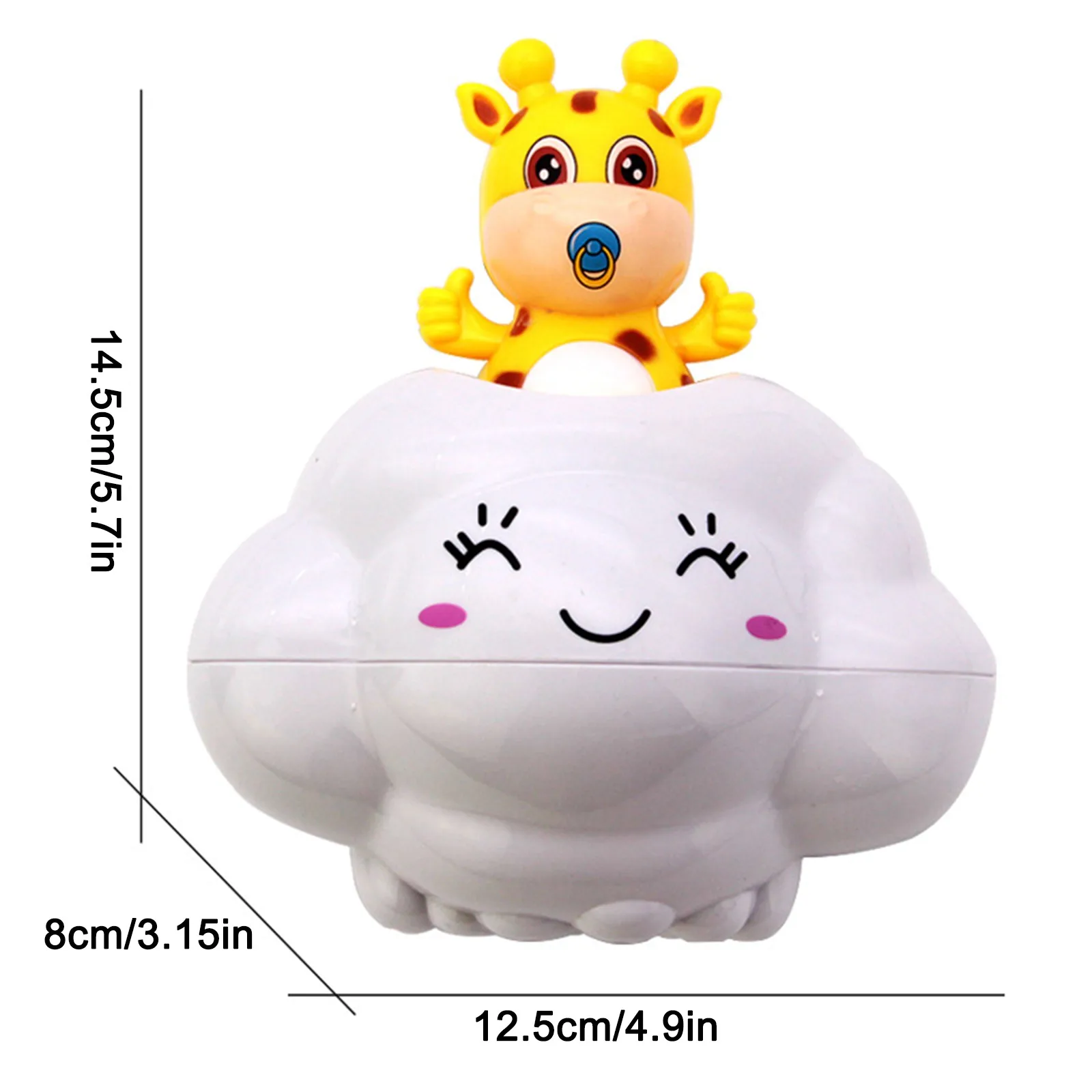 

1 Pcs Cartoon Creative Children's Toy Water Spray Cloud Deer Swimming Play Water Toys Kids Bathroom Pool Floating Lovely Toy #02
