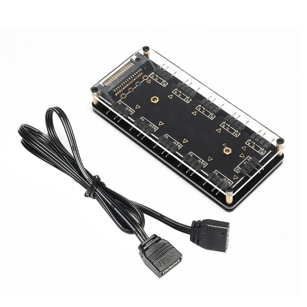 

5-контактный 3-контактный RGB 10-контактный разветвитель концентратора SATA Power 3-контактный Удлинительный Кабель-адаптер для ASUS AURA SYNC MSI ASRock RGB LED w...