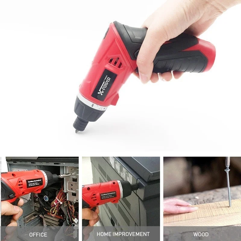 Электрическая отвертка с литиевой батареей 3 6 В перезаряжаемая Регулируемая