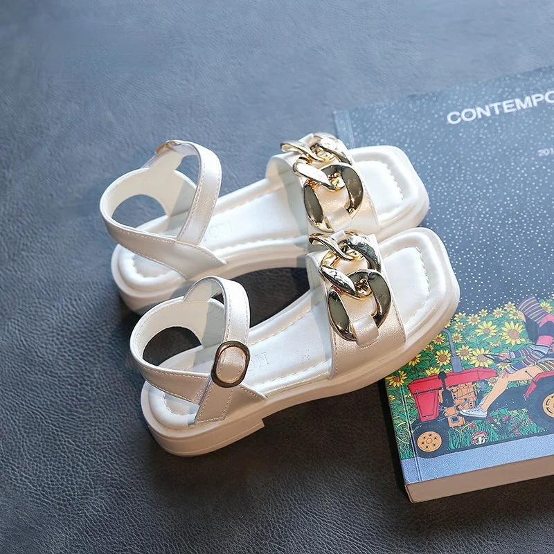 

Girls Sandals 2021 Summer New Weave Princess Shoes Ankle Strap Baby Kids Children's Shoes Open Toe Beach Shoe Gladiator Sandals