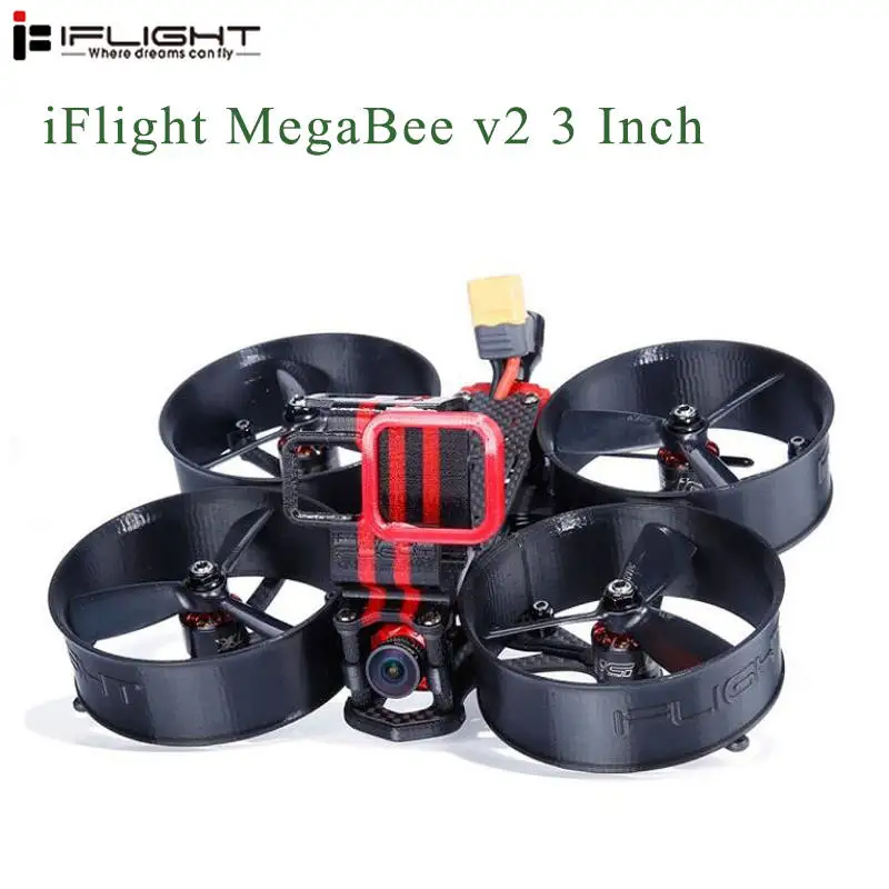 Фото Квадрокоптер iFlight MegaBee 3-дюймовый Cinewhoop FPV гоночный Дрон BNF F4 Контроллер полета 2-4S 35A Квадрокоптер iFlight MegaBee 3-дюймовый Cinewhoop FPV гоночный Дрон BNF F4 Контроллер полета 2-4S 35A