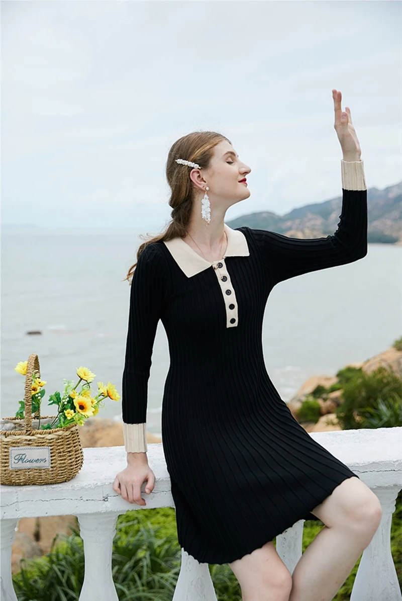 

Вязаное платье для женщин дизайнерская обувь с длинным рукавом Женские Платья вечерние одежды, комплект летней одежды для семьи, одежда для...