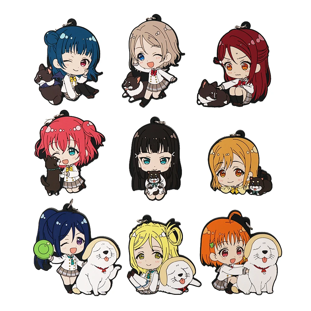 Love Live Lovelive Sunshine Aqours аниме Yoshiko Chika You Dia Kunikida Hanamaru Ruby Riko Мари собака резиновый