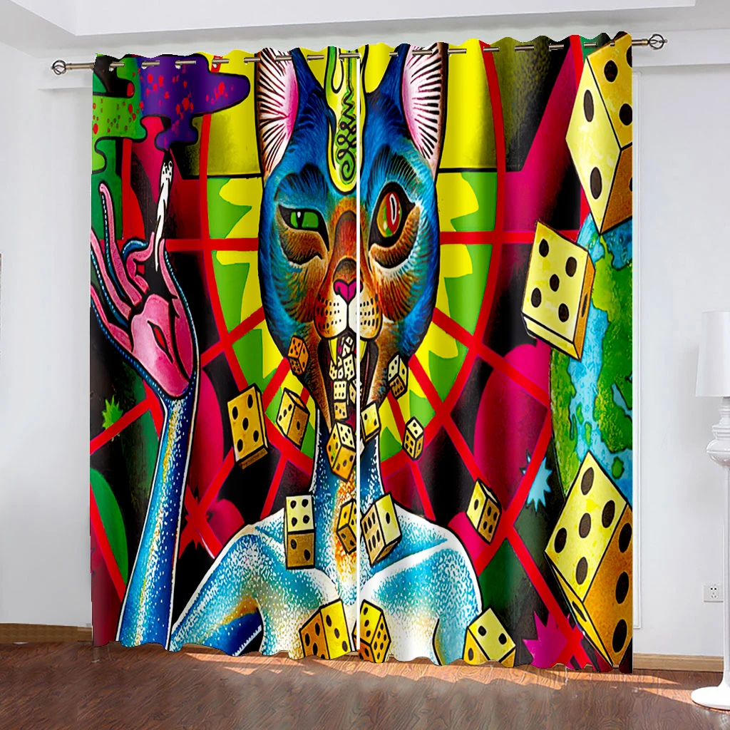 

Цветные винтажные затемняющие шторы в богемном стиле, оконные занавески для спальни в стиле бохо, драпировки для гостиной, Декор (2 панели), л...