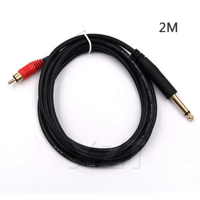 Адаптер для аудиокабеля с моно разъемом 6 35 мм на RCA адаптер сигнала 5 коннектор Lotus