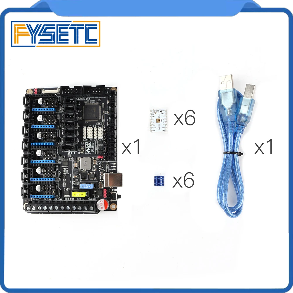 Плата управления S6 V2.0 32 бит с 6 шт. TMC2209 V3.1 Драйвер шагового двигателя Uart Flying Wire MX