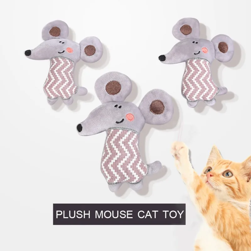 

1PC Our Pets Play-N-Squeak Twice The Mice Cat Toy Interactive Cat Toy Catnip Toys for Cats Real Mouse Electronic Sound