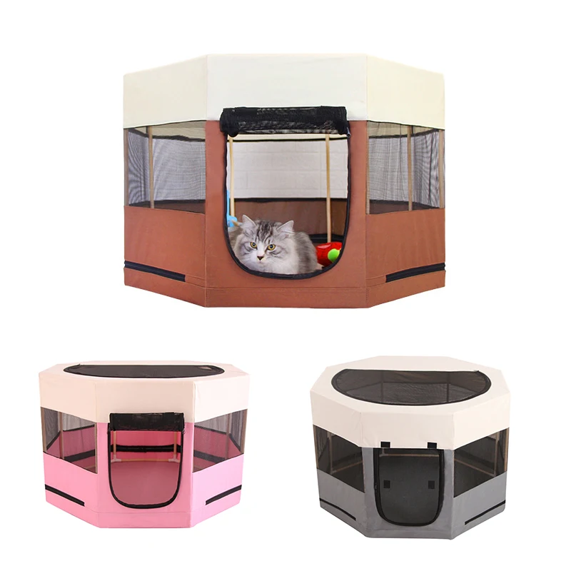 Деревянная кровать для собак ручной работы забор из ткани Оксфорд