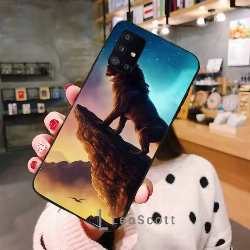 

animal Wolf Lion Fierce Phone Case For Samsung A50 A51 A71 A31 A21S S8 S9 S10 S20 S21 Plus Fe Ultra 4G 5G