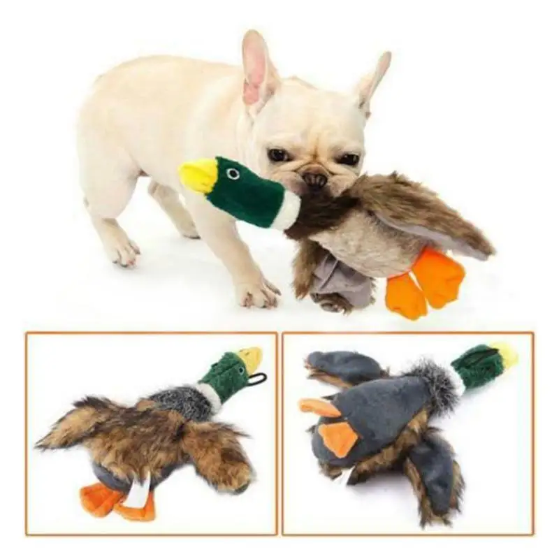 Вокальные игрушки для домашних животных мягкие в форме дикой утки будут