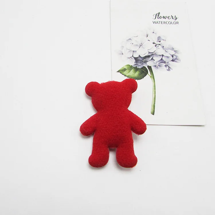 Wine red bear 10-50 шт в наборе, милые плюшевые мишки аппликация наборы сделай сам DIY для девочек Basteln Головные уборы шпилька аксессуары Artesanato Материал - Цвет: Wine red bear