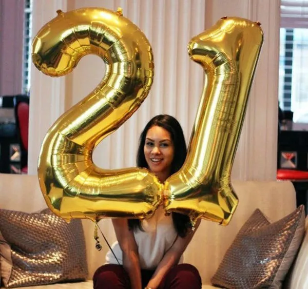 Большой номер воздушные шары розовое золото украшения вечерние свадебные для