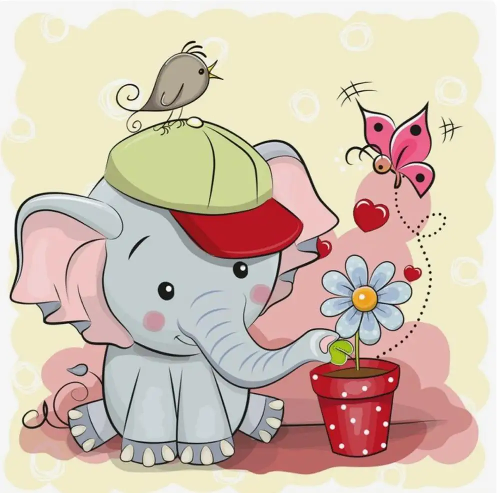 Прозрачный силиконовый штамп С Рисунком Слона/печать для скрапбукинга своими