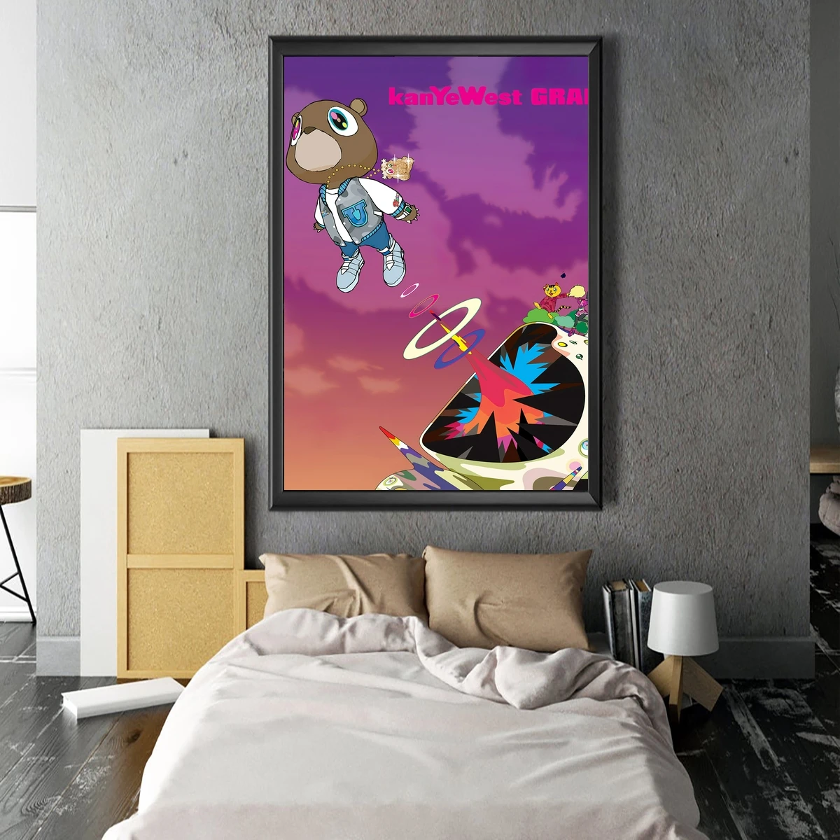 Kanye West - выпускной музыкальный постер с обложкой альбома рэп хип-хоп поп-музыка