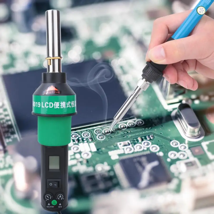 Пистолет горячего воздуха 450 Вт с ЖК дисплеем инструмент для ремонта телефона