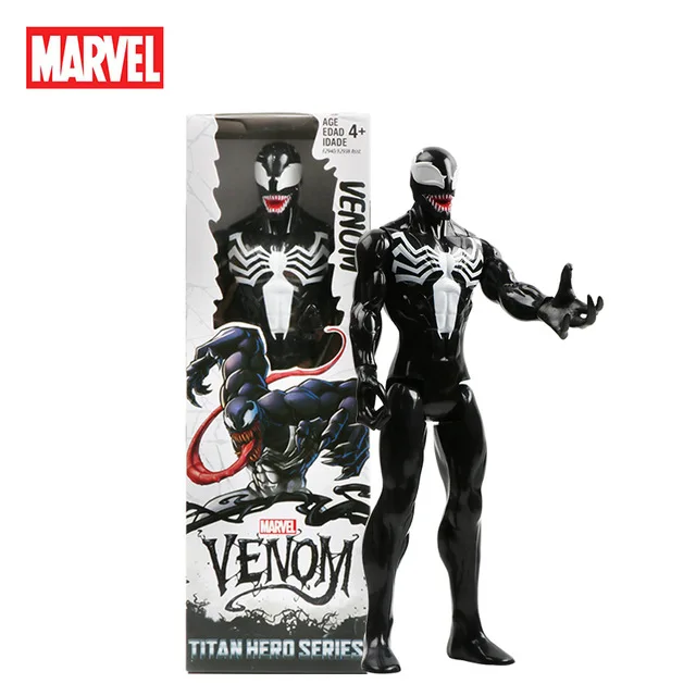 Venom with box 30 см Marvel Мстители эндшпиль танос Человек-паук Халк Железный человек Капитан Америка Тор Росомаха Веном Фигурка Игрушки Кукла Детская - Цвет: Venom with box