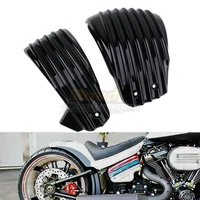 motorcycle black battery side fairing covers for harley softail m8 street bob 2018 2021 abs plastic