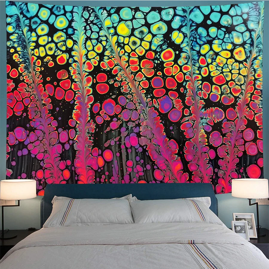 

SOFTBATFY Abstract Painting Tapestry Headboard Wall Art Bedspread Dorm Tapestry Home Decor Dropshipping