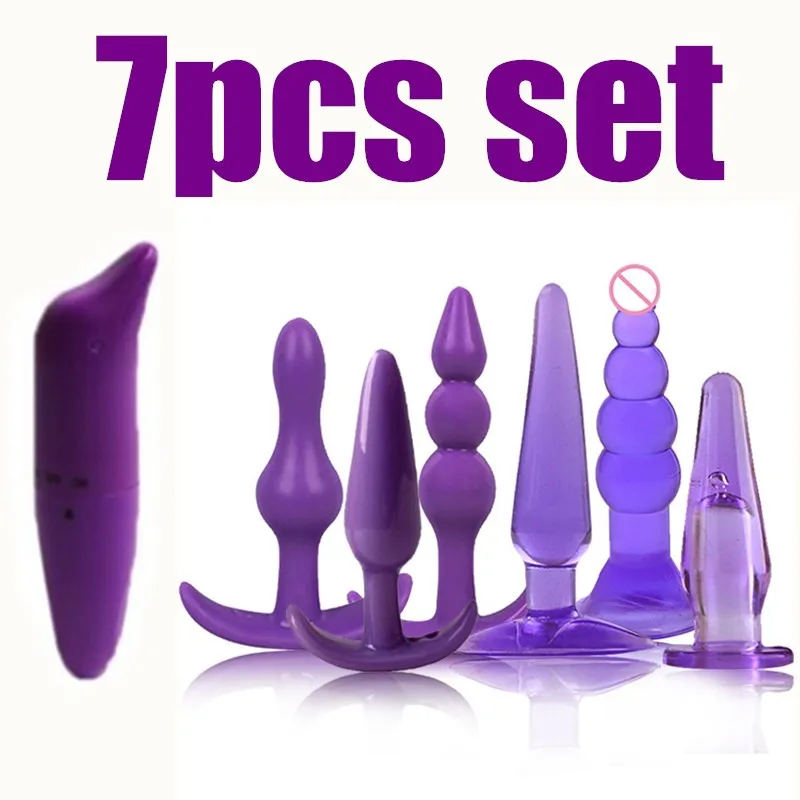12 шт. силиконовые Анальная пробка для начинающих взрослых Эротические игрушки