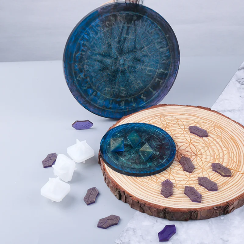 

Transparent Silicone Mould Dried Flower Resin Decorative Craft DIY Divination Magic Circle Mold Epoxy Resin Molds For Jewelry