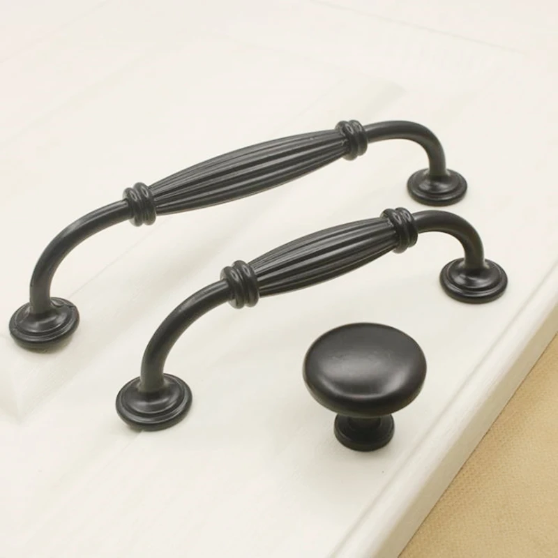 Современная матовая черная ручка для мебели LCH шкафа в европейском стиле садовая