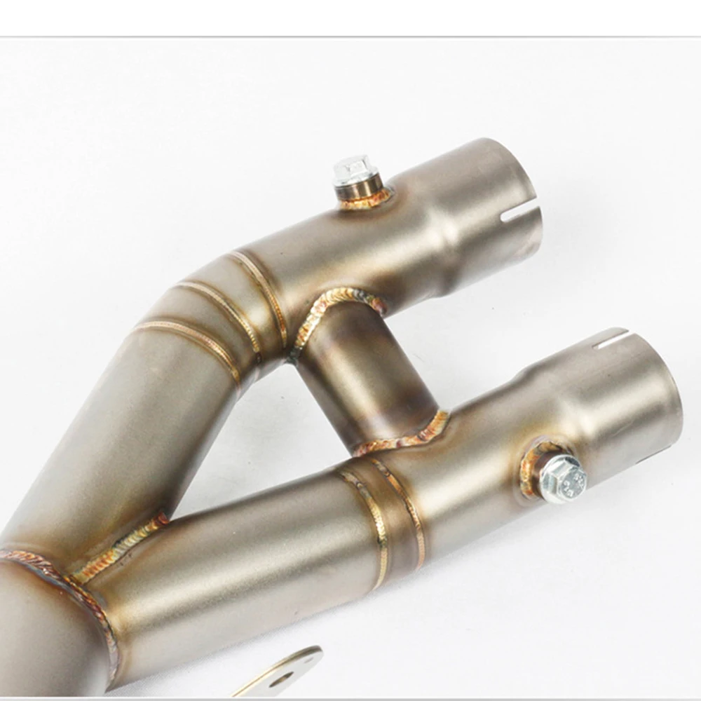 

Modified Motorcycle Exhaust Pipe Escape Moto Front Mid Link Tube Slip-on For Yamaha mt10 R1 YZF-R1 MT-10 FZ-10 2015-2019