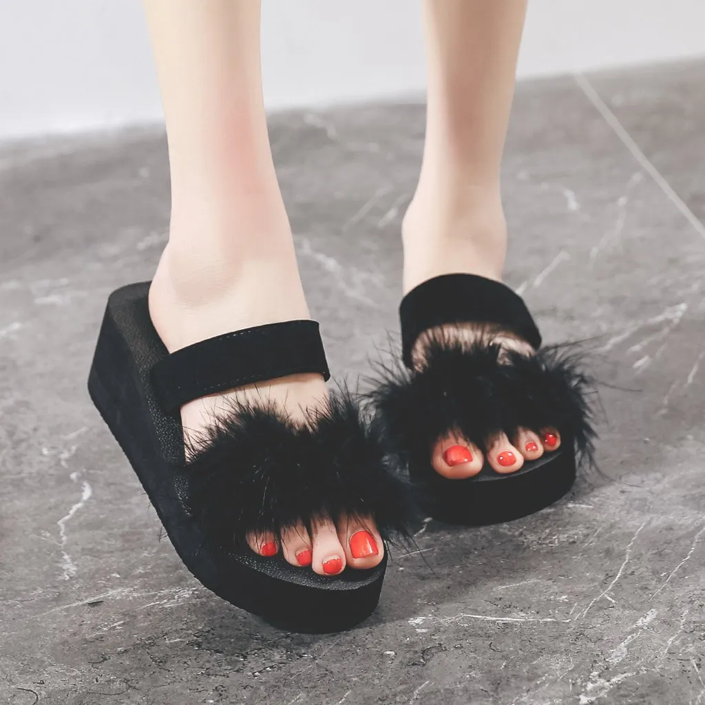 Женские пляжные шлепанцы на толстой подошве повседневные водонепроницаемые