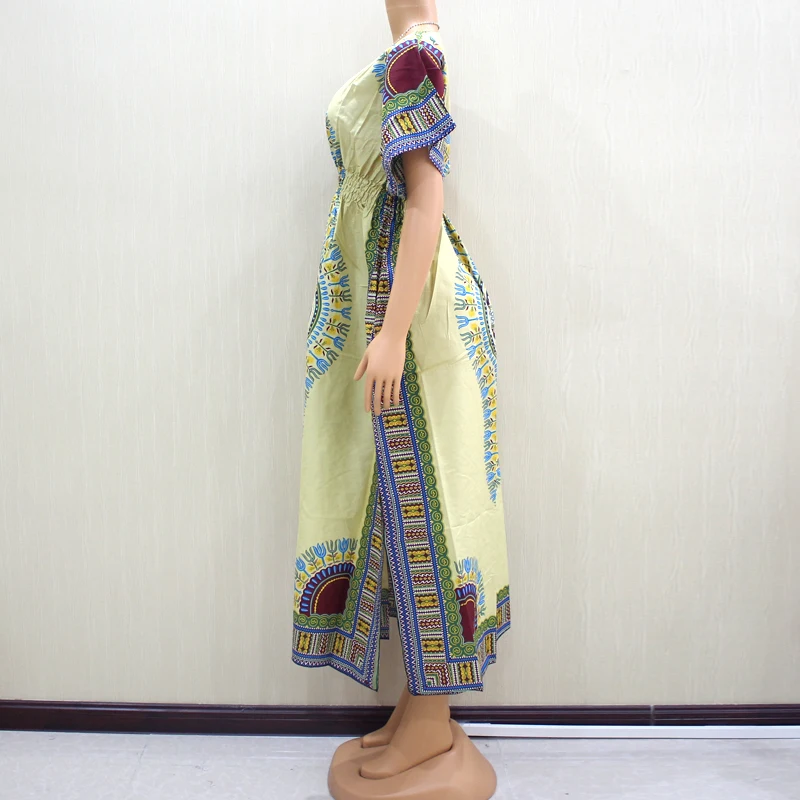 Платья женские 100% хлопок с принтом Дашики вечерние стиле бохо |