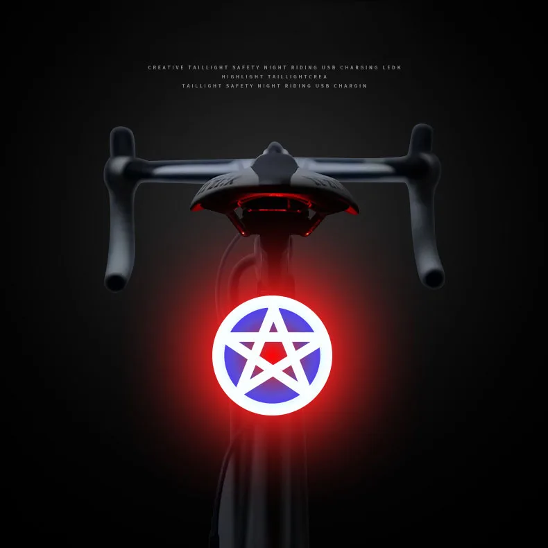 

Bicycle Light Multi Lighting Modes Smart Bicycle Tail Rear Lights USB Charge Led Mountain Road Bike Light Waterproof Flash Tail