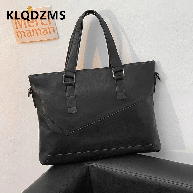 KLQDZMS Men's Briefcases PU Luxury Business Briefcase Messengers Men's Durable Handbag Multifunctional Laptop-Bag
