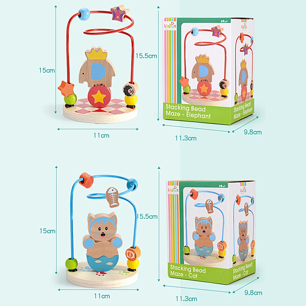 Деревянные игрушки Монтессори для мальчиков и девочек деревянные круги бусины