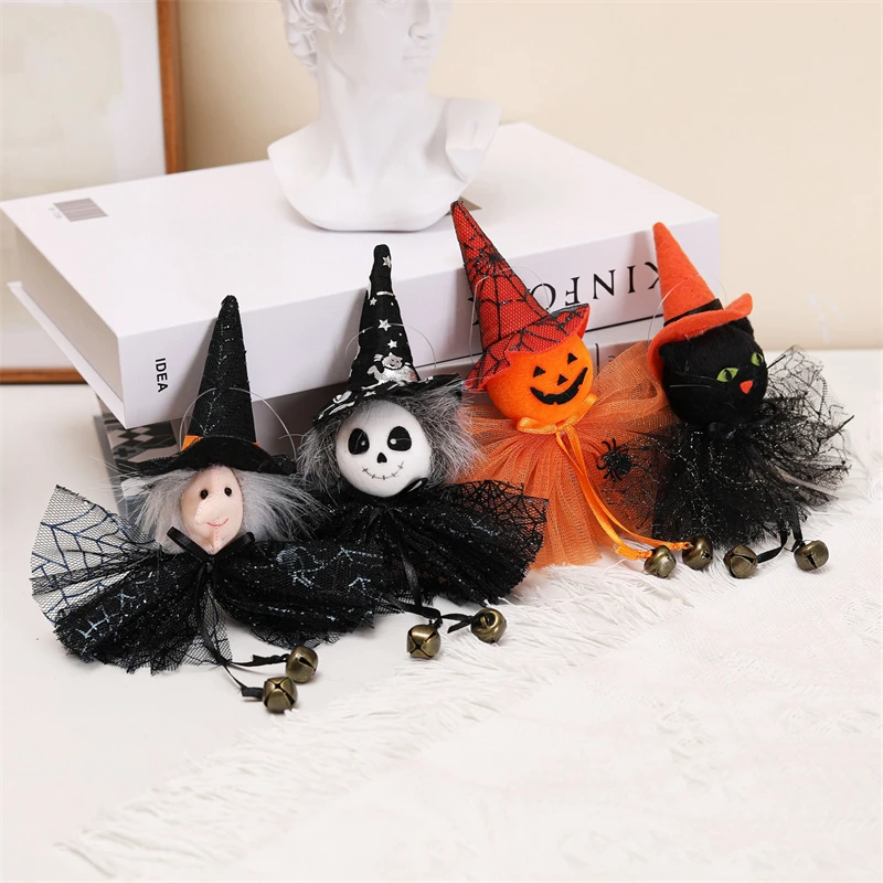 

1 комплект, кукла на Хэллоуин, декор для вечеринки, ведьма, черная кошка, тыква, искусственная тыква, счастливый Хэллоуин, детский подарок, ве...