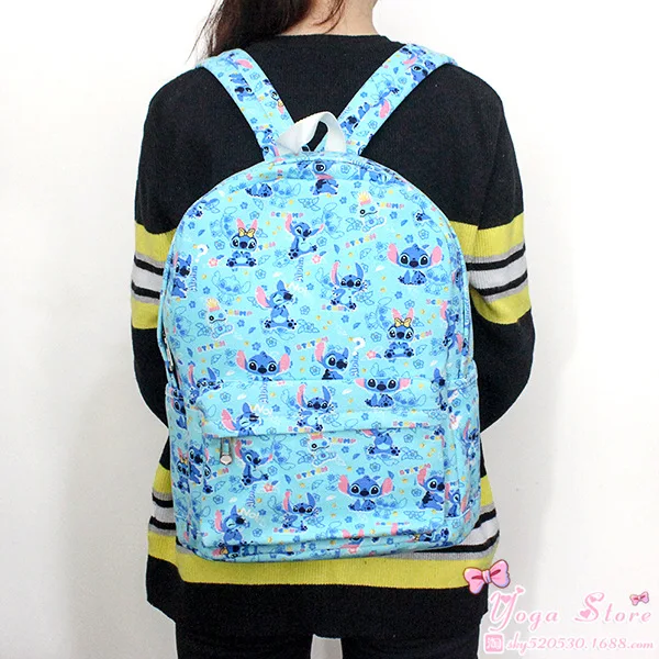 Disney стежка мультфильм детский рюкзак, сумка для школы холст tote Досуг ученик средней школы bookbag мода путешествия - Цвет: Белый