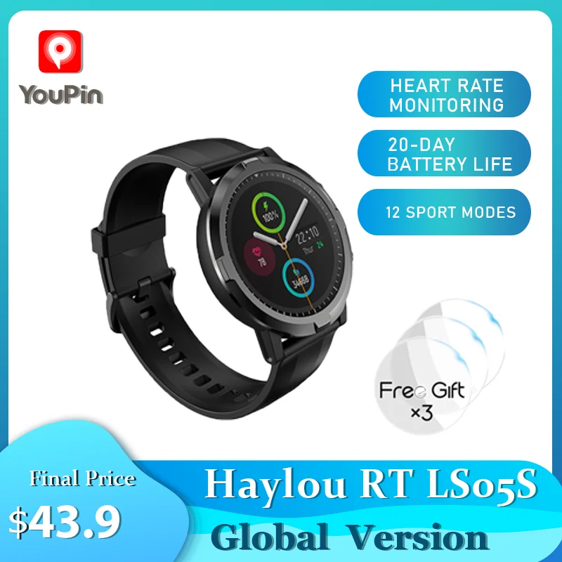 Monitor de Freqüência Rastreador de Fitness Ip68 à Prova Haylou Smartver Global Versão Mais Recente Cardíaca Esporte Relógio Dip68 Água 2021youpin rt Ls05s