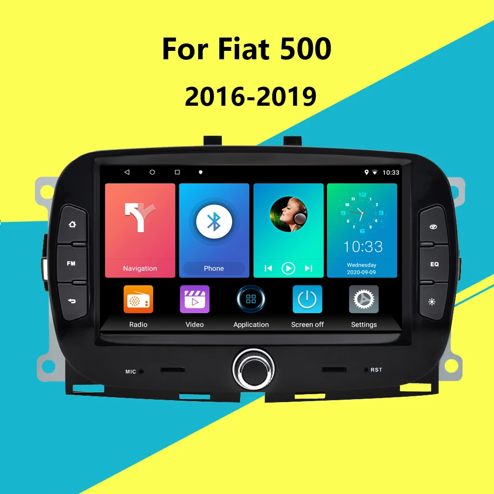 Для Fiat 500 Android 2016 2017 2018 2019 7 &quot2 Din Автомобильный мультимедийный плеер навигация GPS