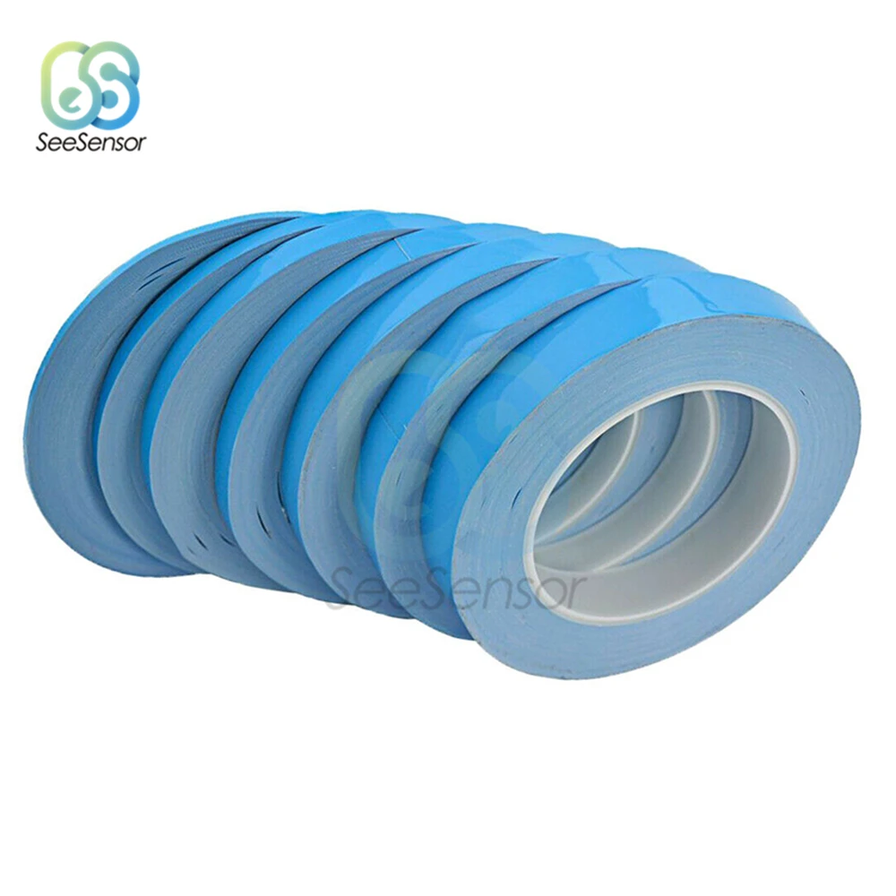

25M/Roll 5mm 8mm 10mm 12mm 15mm Width Transfer Tape Double Side Thermal Conductive Adhesive Tape for Chip PCB LED Strip Heatsink