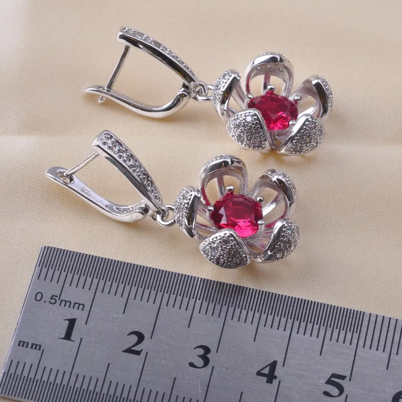 Женские наборы свадебных украшений Серебряное ювелирное изделие браслет серьги