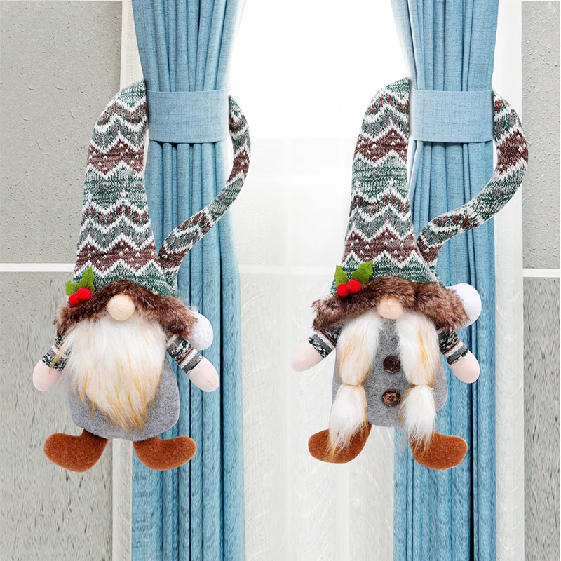 

1PC Christmas Curtain Buckle Boy Girl Santa Claus Xmas Curtain Buckle Clip Holdback Curtain Home New Year Decorative Accessories