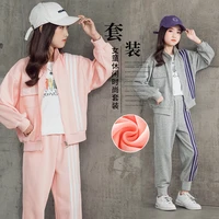 girls suit coat pants cotton hooded 2pcssets%c2%a02021 cool spring autumn teenager kid school outdoor children clothing