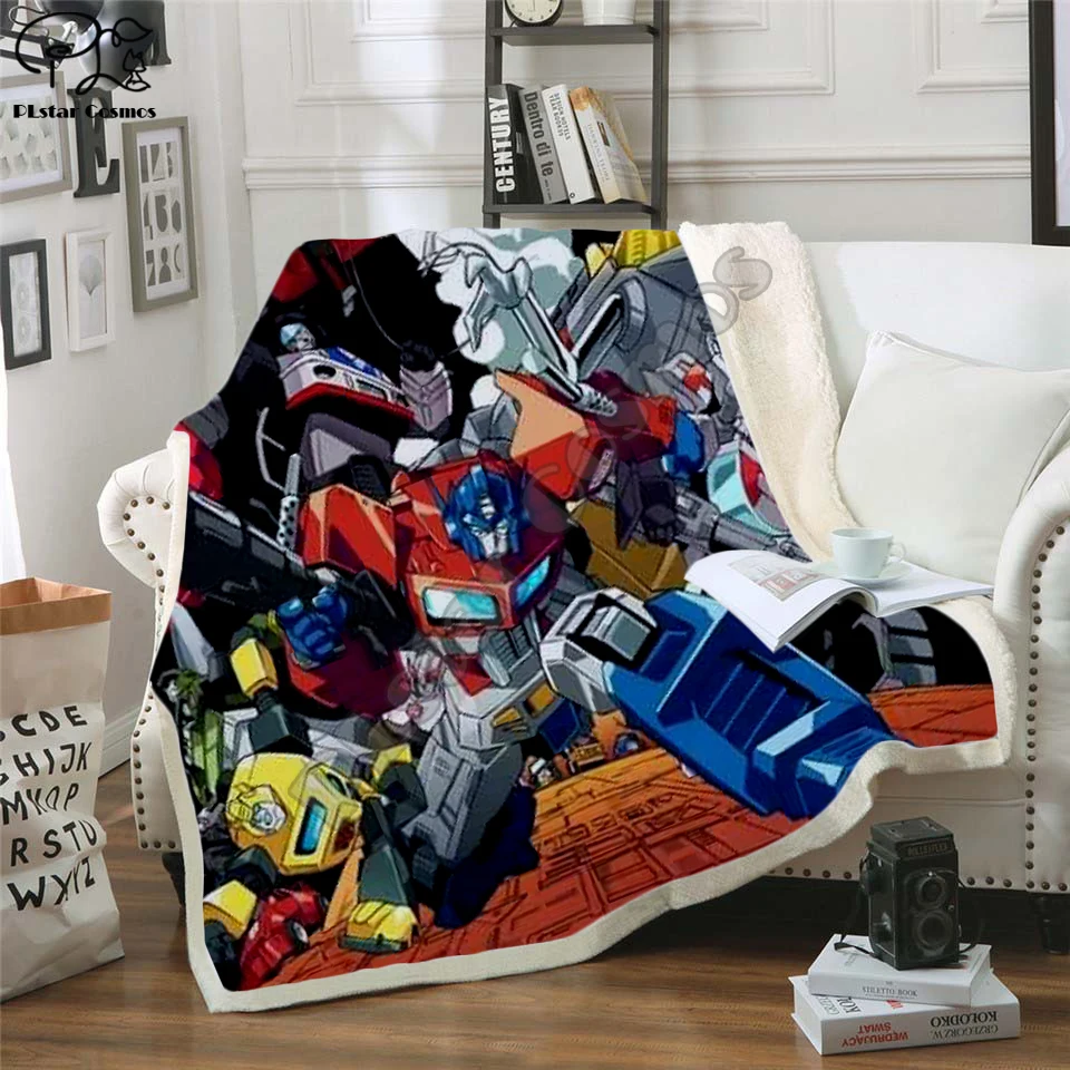 Детское одеяло трансформер autobot 3d Фланелевое Флисовое с принтом шмеля детское