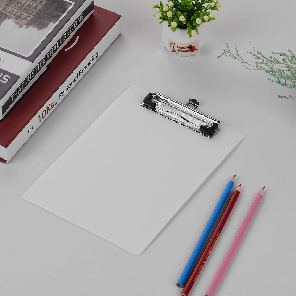 Пластиковая папка для бумаг металлический зажим блокнот письма документов