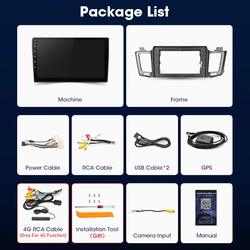 Автомагнитола Carplay для Toyota мультимедийный видеоплеер на Android 10 с GPS DVD RAV4 Rav 4 XA40 5 XA50