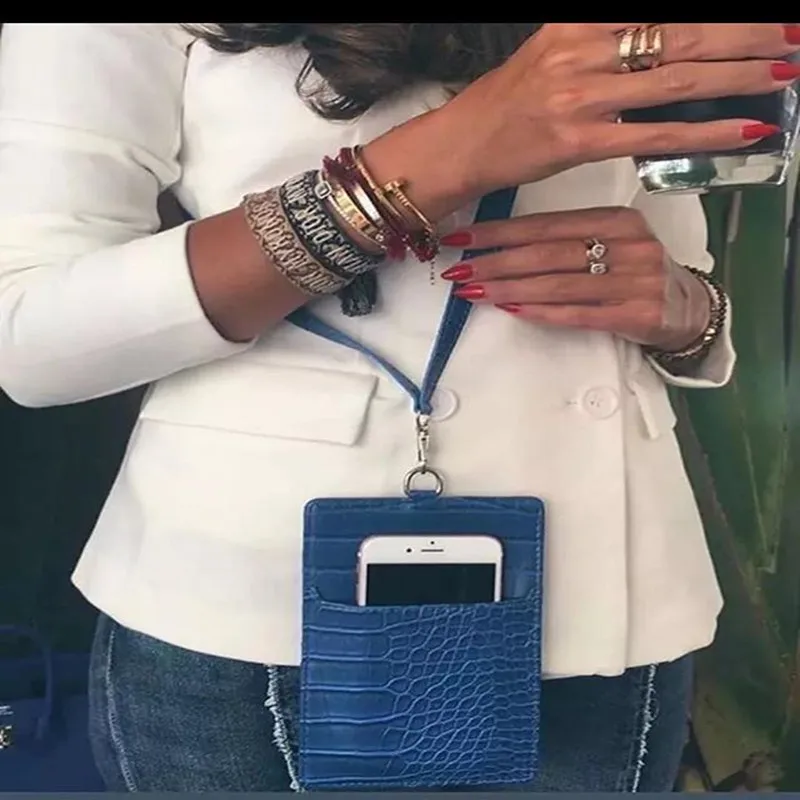 Новинка рельефный шнурок TOPHIGH из крокодиловой/змеиной кожи держатель для карт