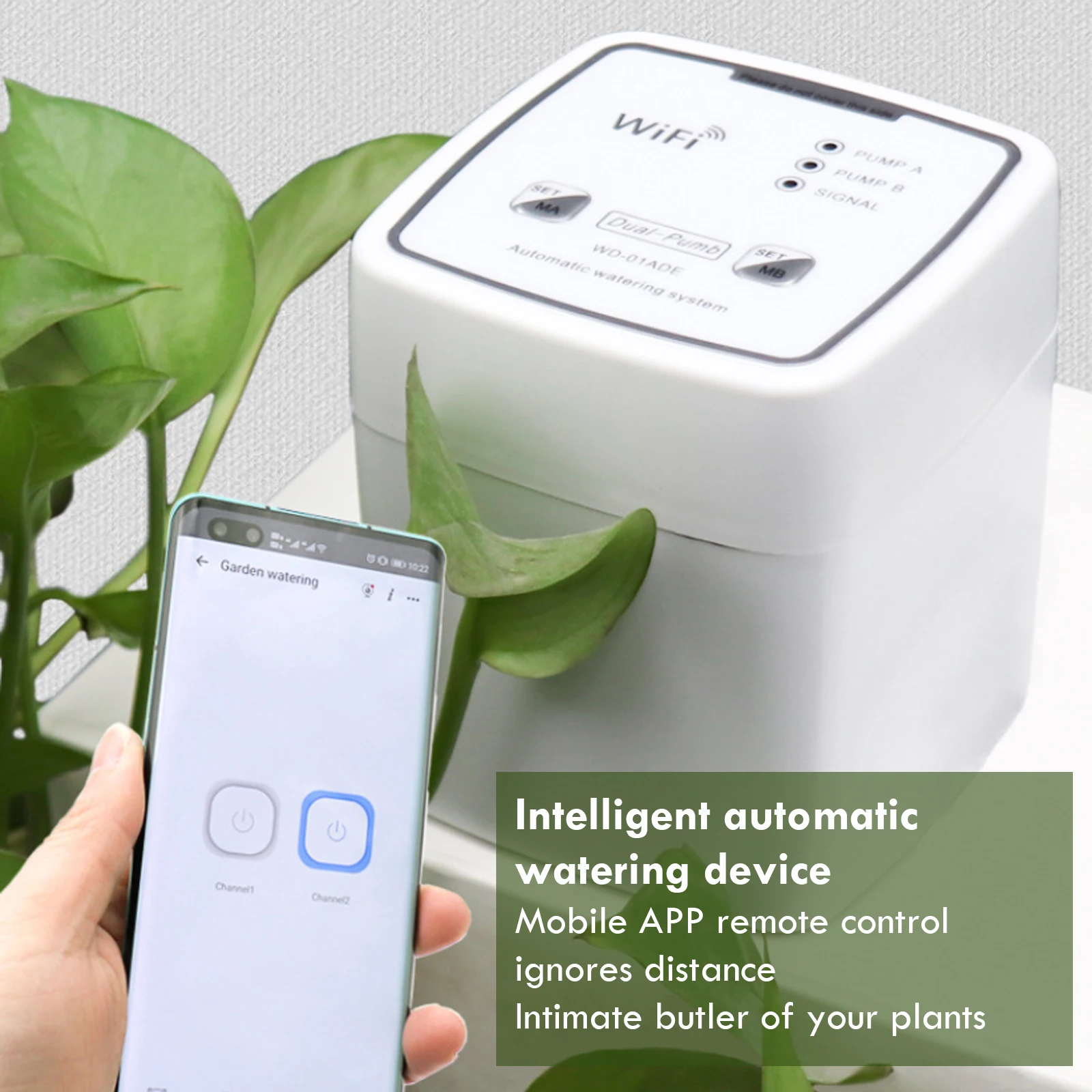 

WIFI Intelligent Irrigation System Set Single Double Pump Automatic Watering Device Timer Garden Self-Watering Kit For Flowers