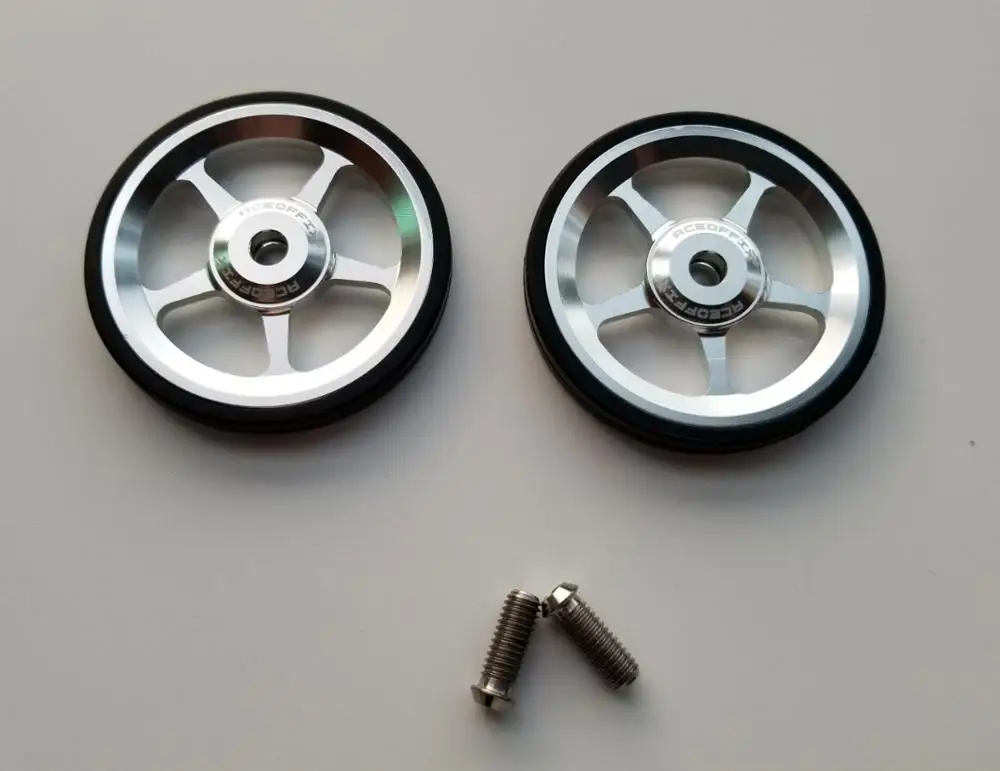 Легко колеса 2 шт Easywheel для Brompton складной велосипед сплав супер легкие