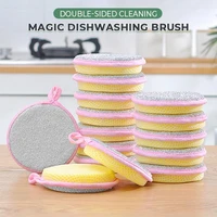 double sided magic dishwashing brush anti grease wiping rags kitchen efficient super absorbent microfiber cleaning cloth home wa