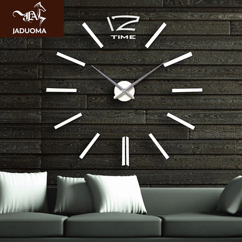 

JADUOMA Wall Clocks Acrylic DIY Mirror Clock Modern Decoration For Home Living Room Stickers On The Wall Mechanical Clock Home