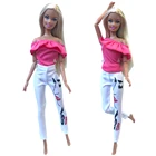 Новая кукла-платье NK, современная рубашка + модные брюки, Повседневная Одежда для куклы Барби, аксессуары, детские игрушки, подарок для девочки 282A 6X