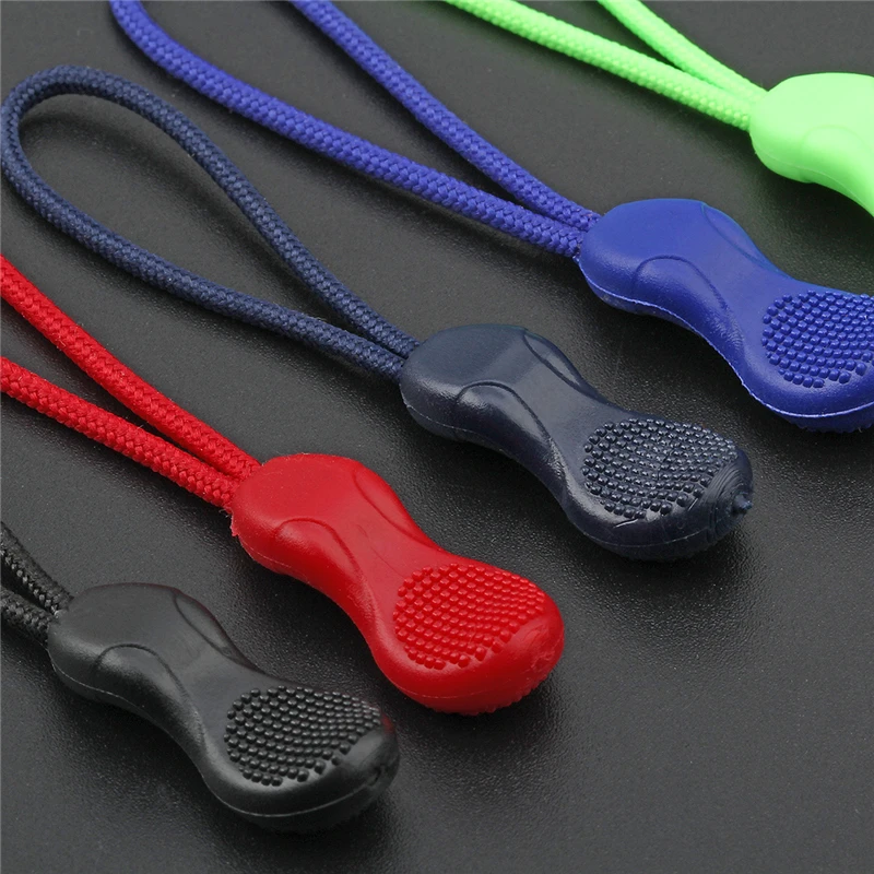 100pcs Zipper Pull Puller End Fit Rope Tag Fixer Zip Cord Tab Replacement Clip Broken Buckle for Sewing Clothes Travel Bags - купить по