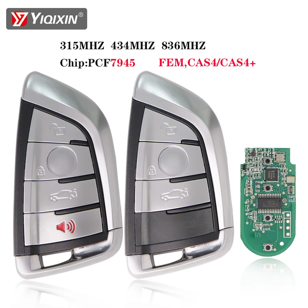 Смарт-карта YIQIXIN для BMW X5 X1 X6 X5M X6M F Class F15 G30 F48 F39 G11 FSK PCF7953/7945 без логотипа |